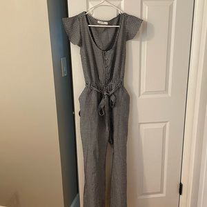 Mod ref gingham jumpsuit